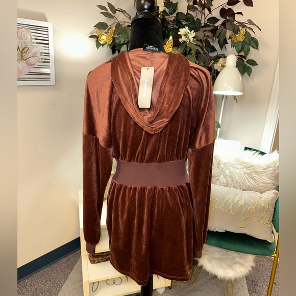 Bebe Velour Hoodie dress NEW WITH TAGS ! - Picture 9 of 12